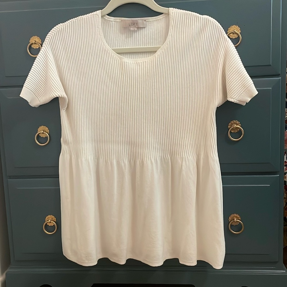 LOFT off white shirt